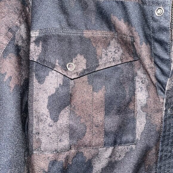 RIDE SNOWBOARDS Shred Gear Camo Black & Brown Snow Jacket Shacket -EUC - XL - Picture 4 of 16